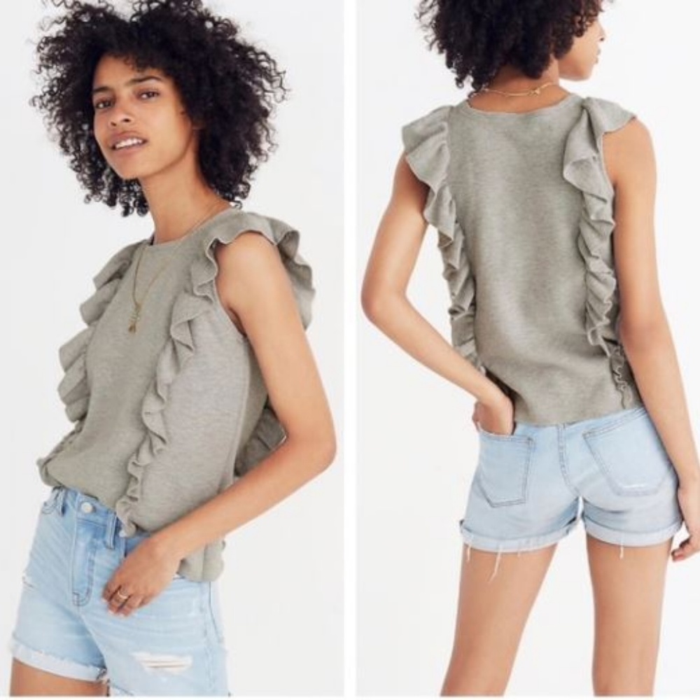 NWT Madewell Ruffled Sweater Tank